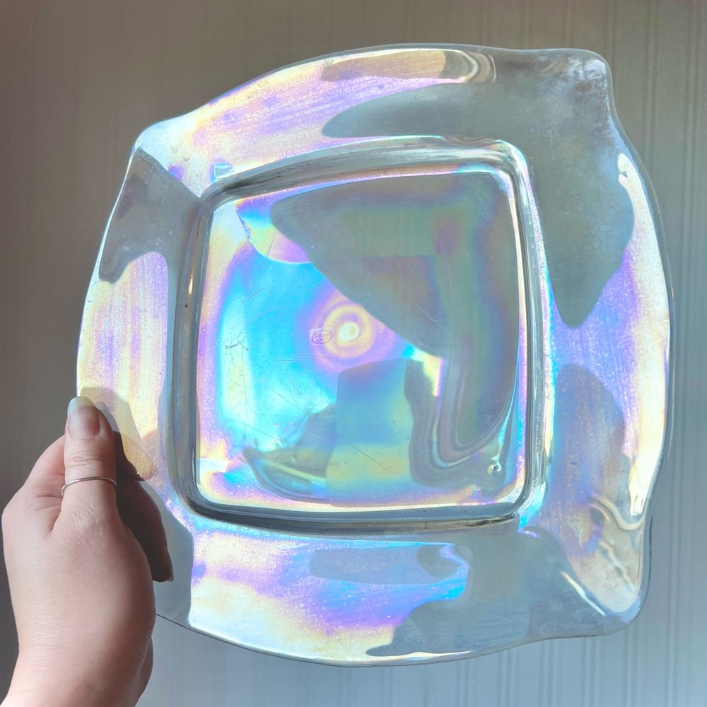 Iridescent Glass Plate